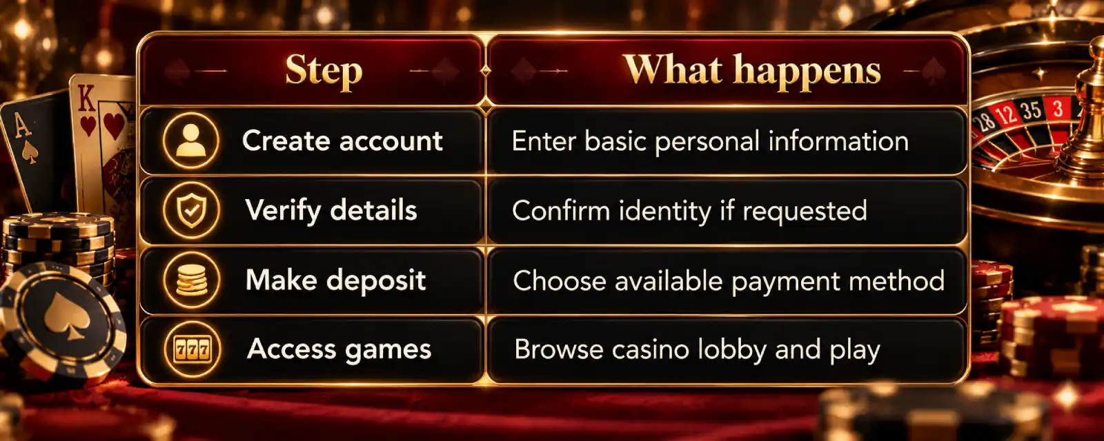 A typical registration process includes